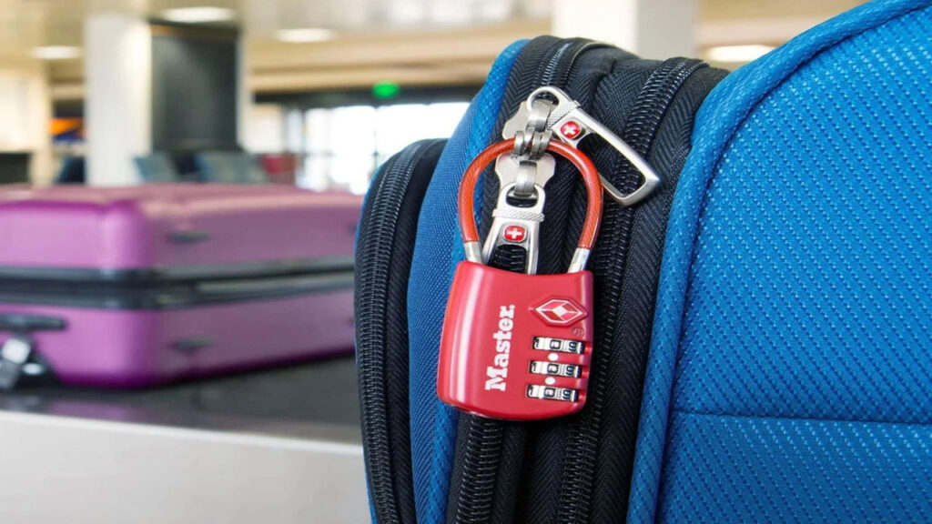 Add A Lock To Secure Luggage In Place