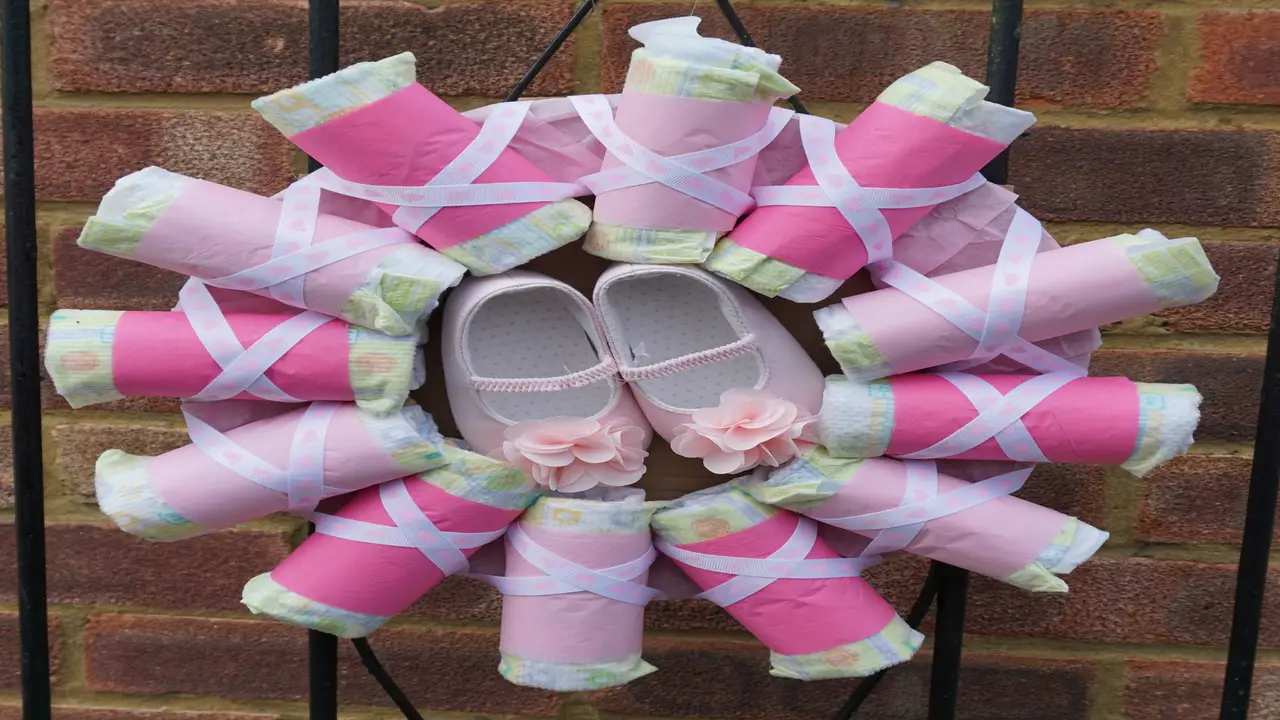 Decorate With Ribbon And Baby Items