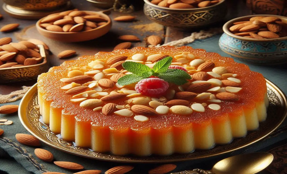 Qalb El Louz – Baked Semolina Almond Dessert