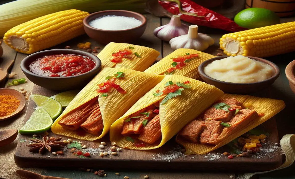 Tamales Panameños - Corn Dough Stuffed With Meat