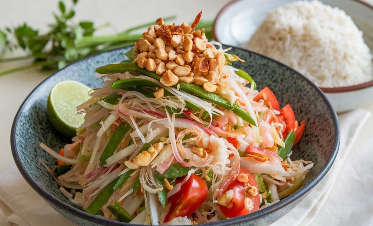 Tam Mak Hoong (Green Papaya Salad)