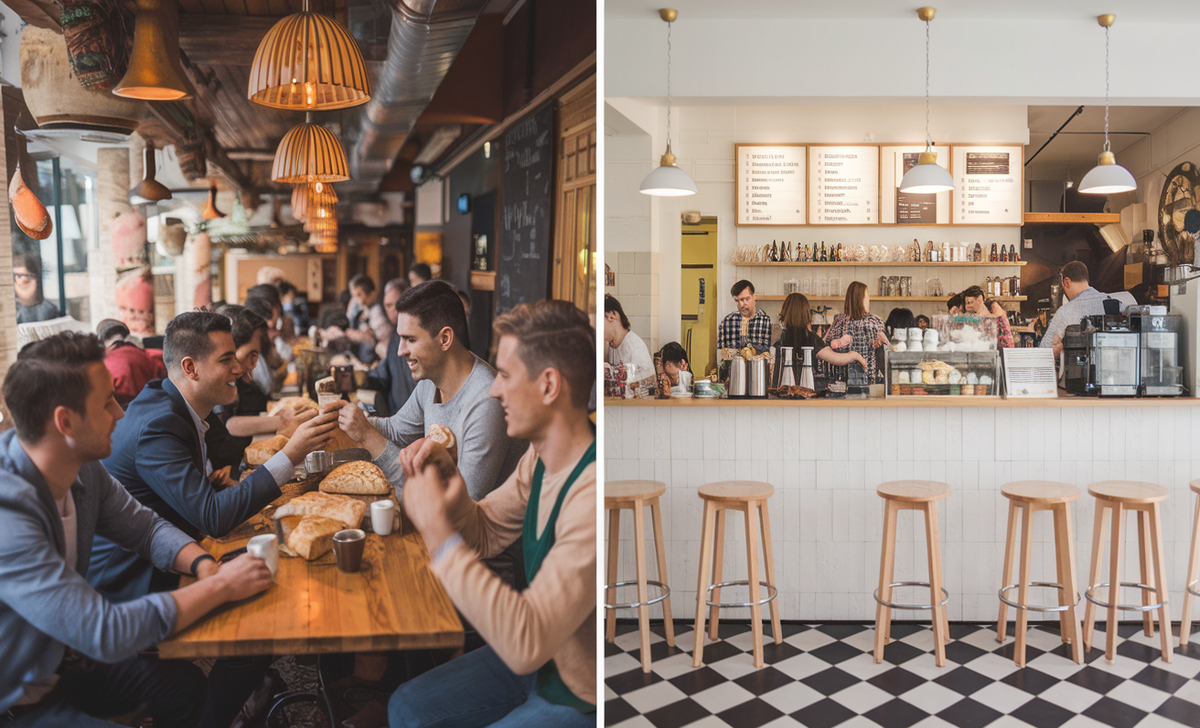 Traditional vs. Modern Cafes