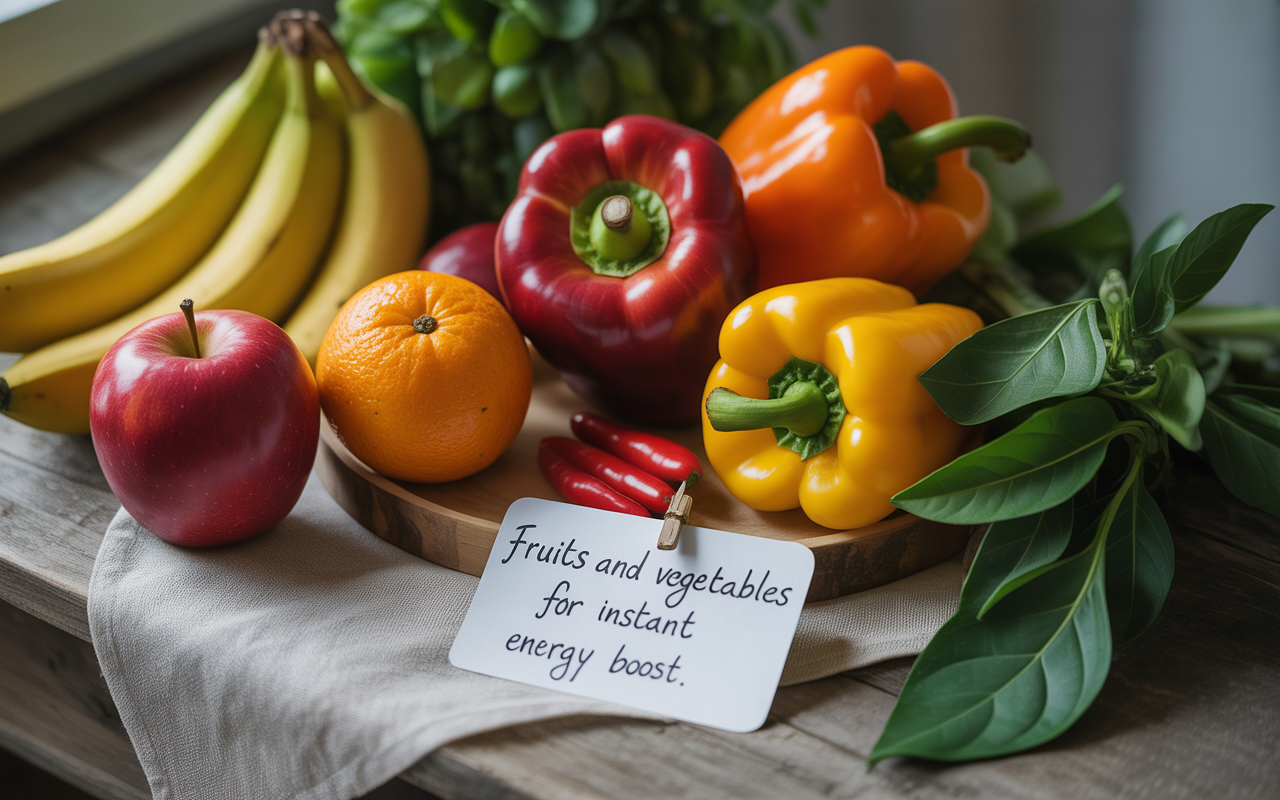 Fruits and Vegetables for Instant Energy Boost