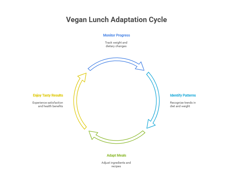 Tracking Progress and Adjusting Your Vegan Lunches