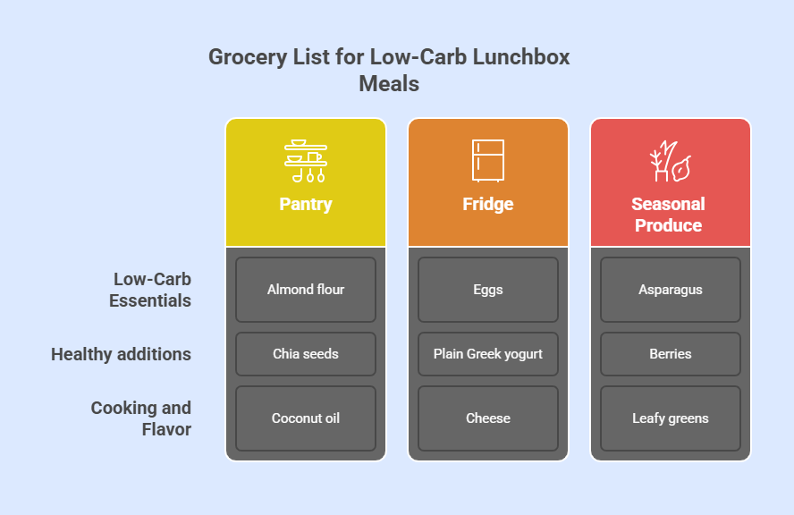 Grocery List for Low-Carb Lunchbox Meals