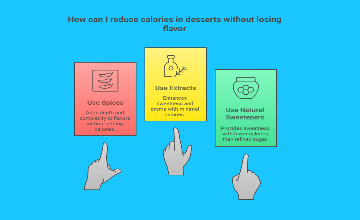 How can I reduce calories in desserts without losing flavor