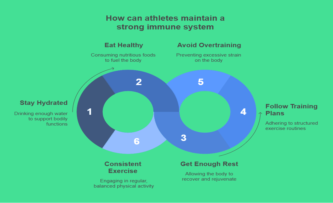 How can athletes maintain a strong immune system