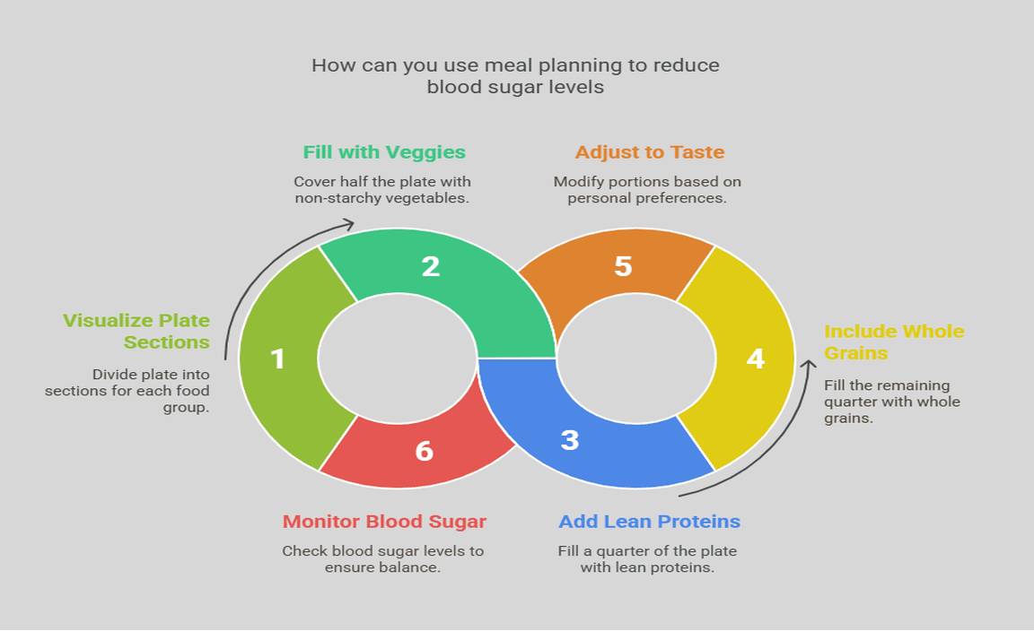 How can you use meal planning to reduce blood sugar levels