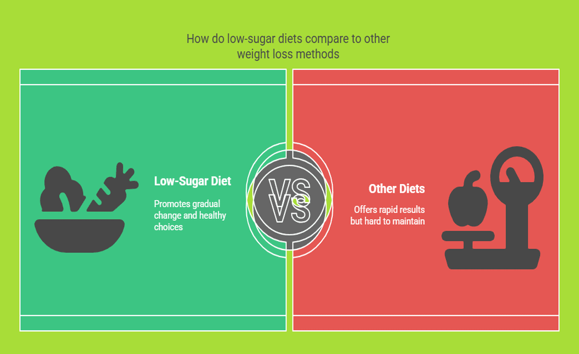 How do low-sugar diets compare to other weight loss methods