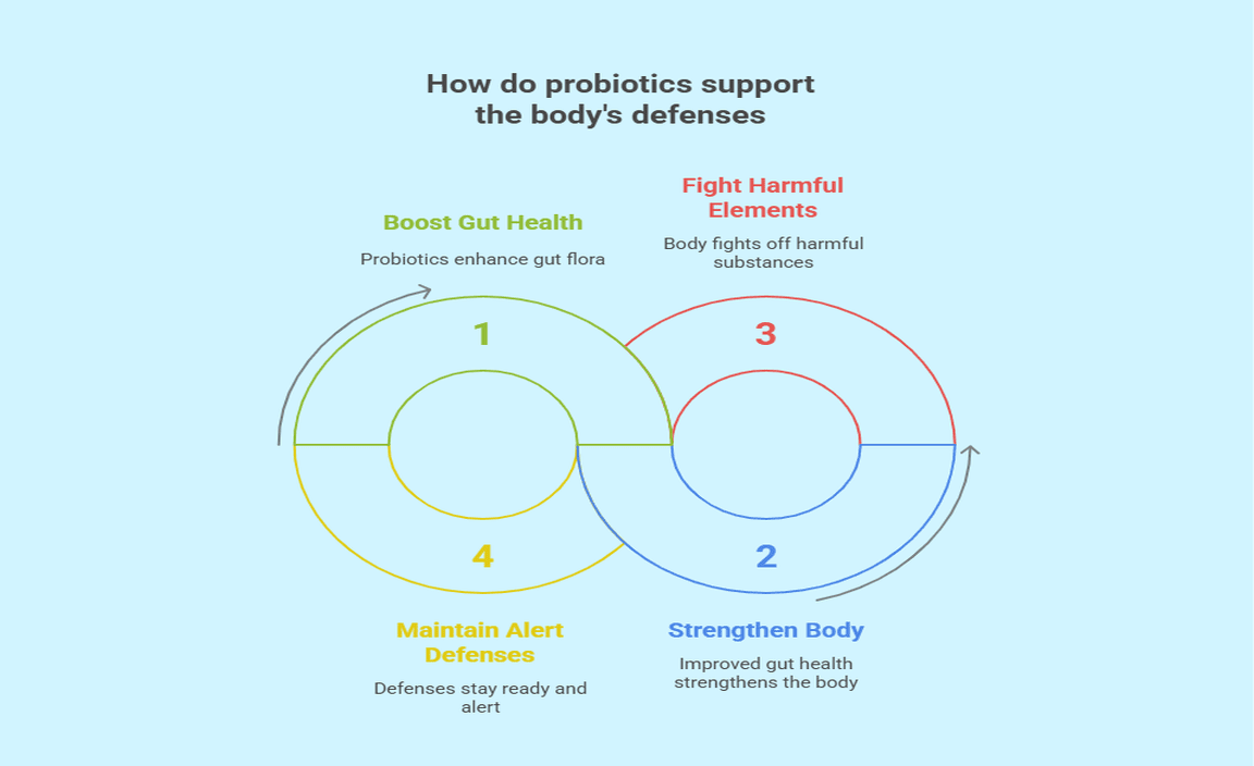 How do probiotics support the body's defenses