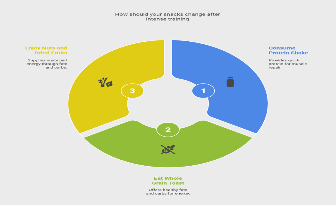 How should your snacks change after intense training