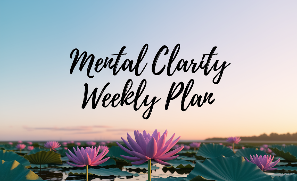 Mental Clarity Weekly Plan