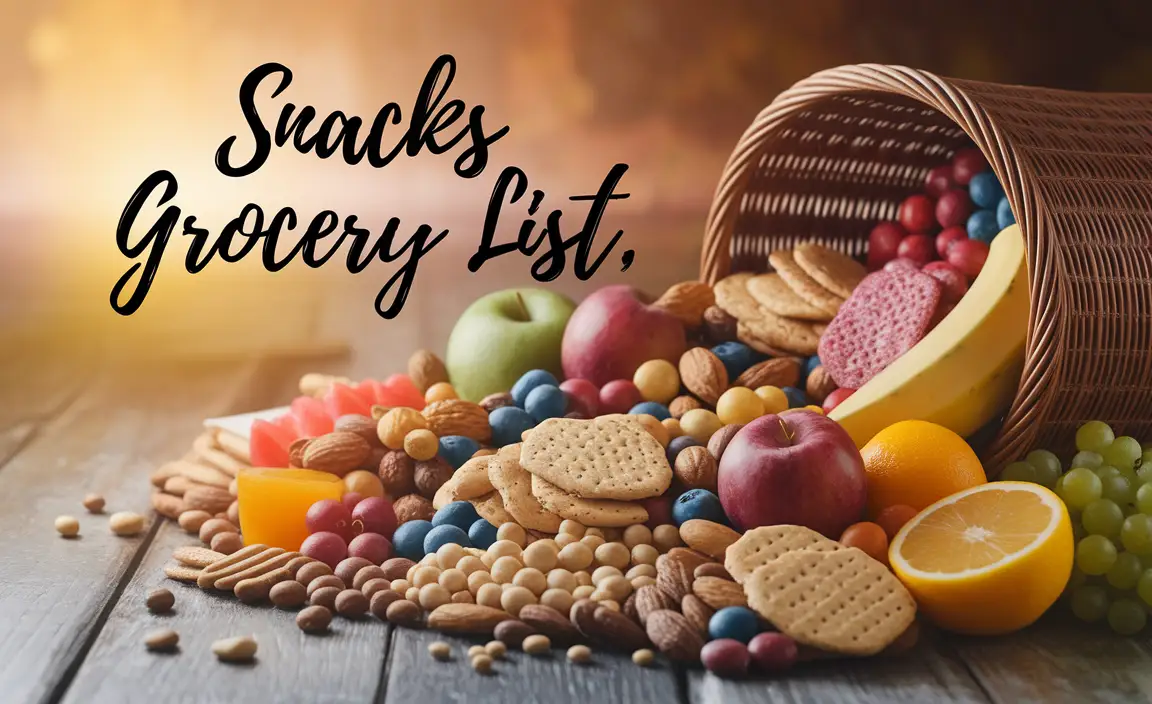Snacks Grocery List