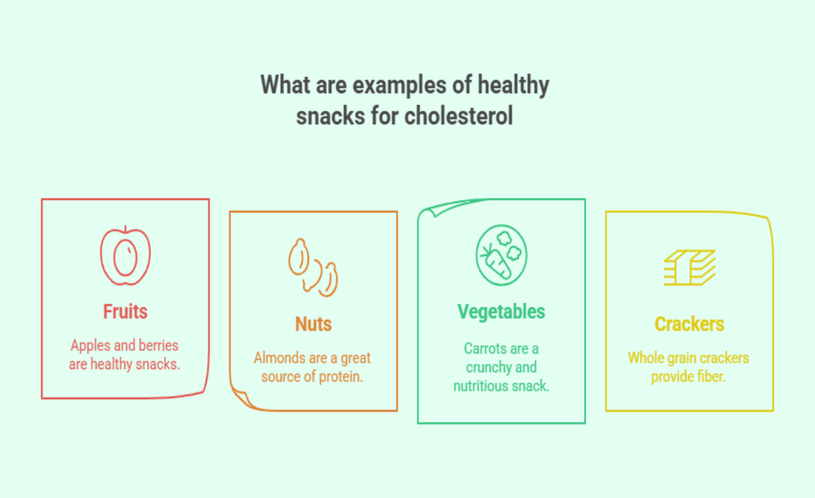 What are examples of healthy snacks for cholesterol