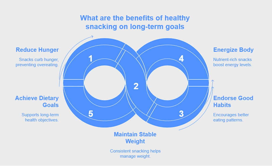 What are the benefits of healthy snacking on long-term goals