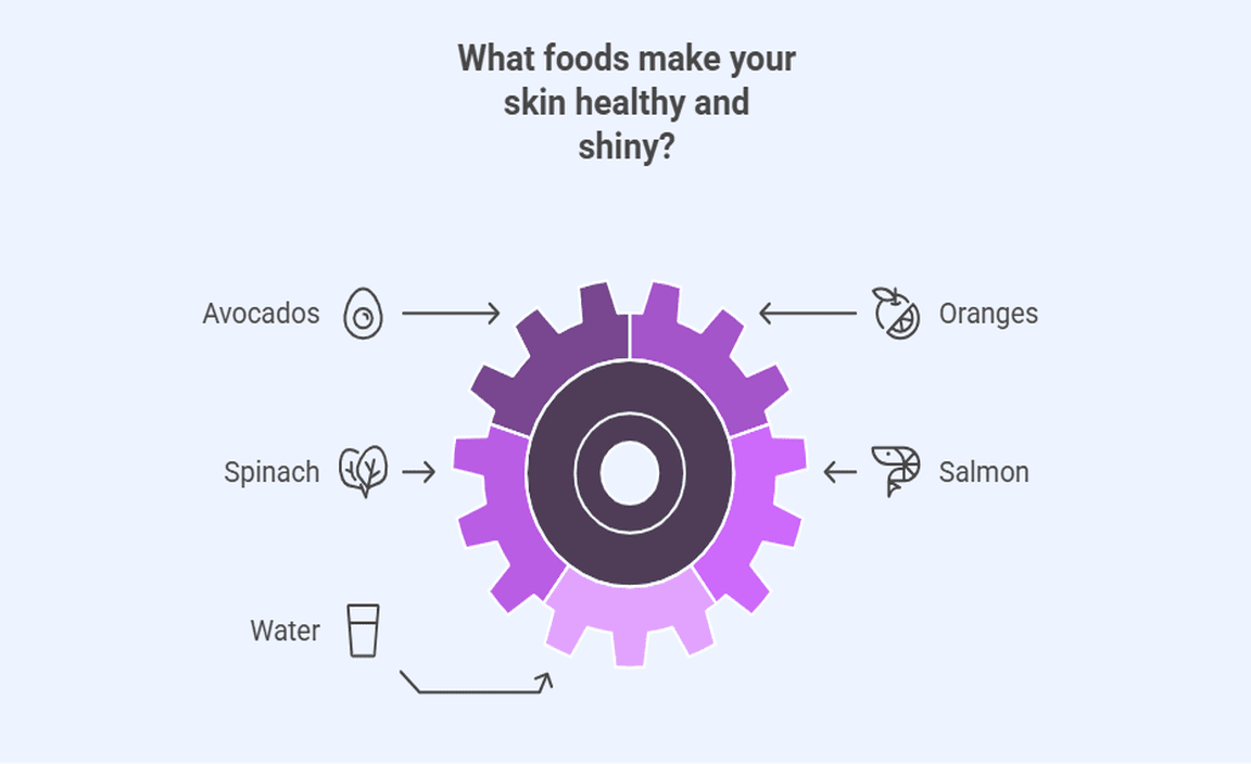 What foods make your skin healthy and shiny