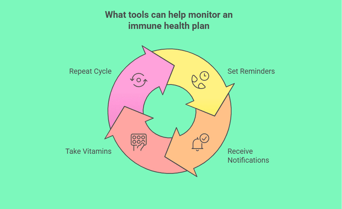 What tools can help monitor an immune health plan