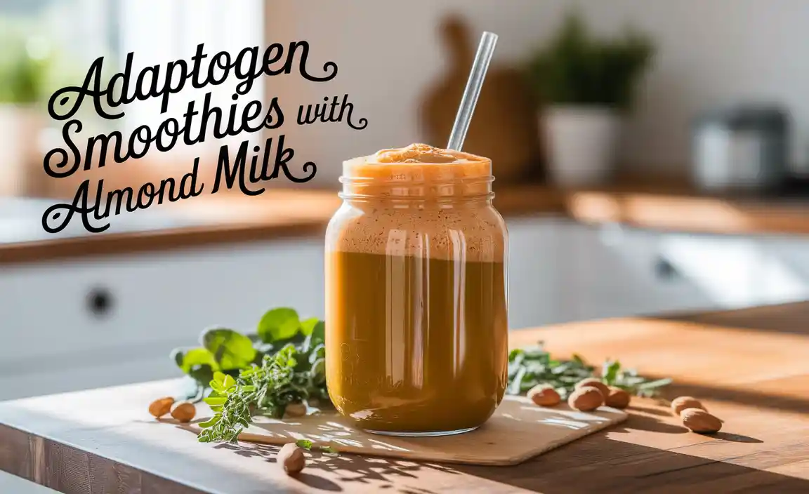 Adaptogen Smoothies With Almond Milk