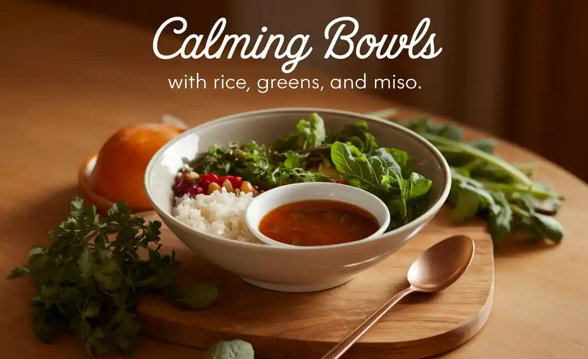 Calming Bowls With Rice, Greens, And Miso
