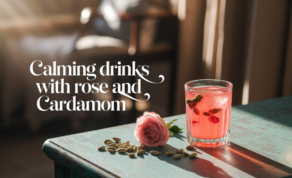 Calming Drinks With Rose And Cardamom