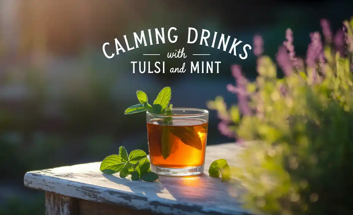 Calming Drinks With Tulsi And Mint