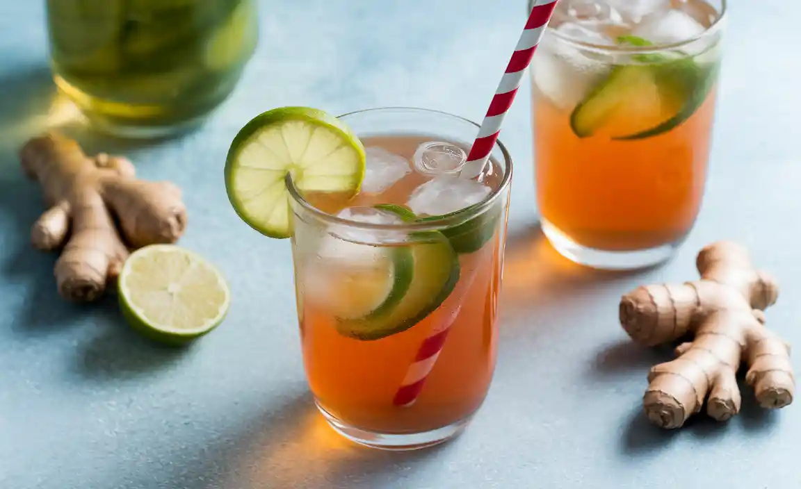Refreshing Drinks With Ginger And Probiotics For Health