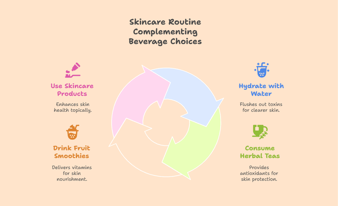 Skincare Routine Complementing Beverage Choices