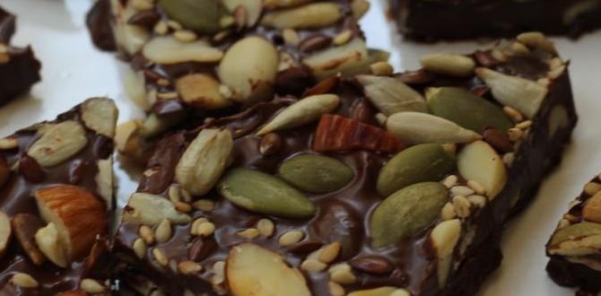 functional chocolate bark with hemp seeds and sea salt