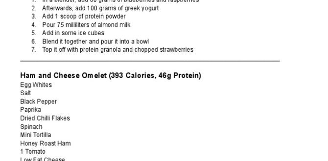 functional high protein recipes