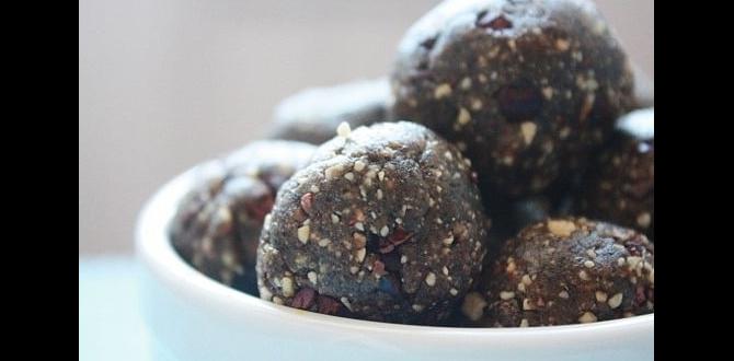 functional snack bites with cacao and hemp seeds