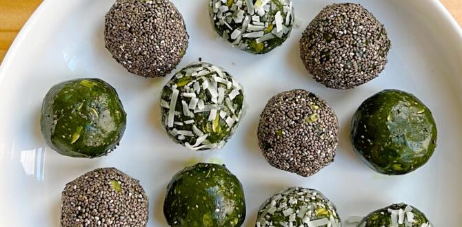 functional snack bites with matcha powder