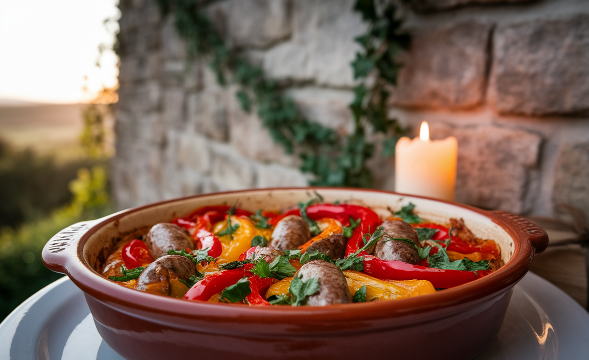 Sausage and Peppers Bake